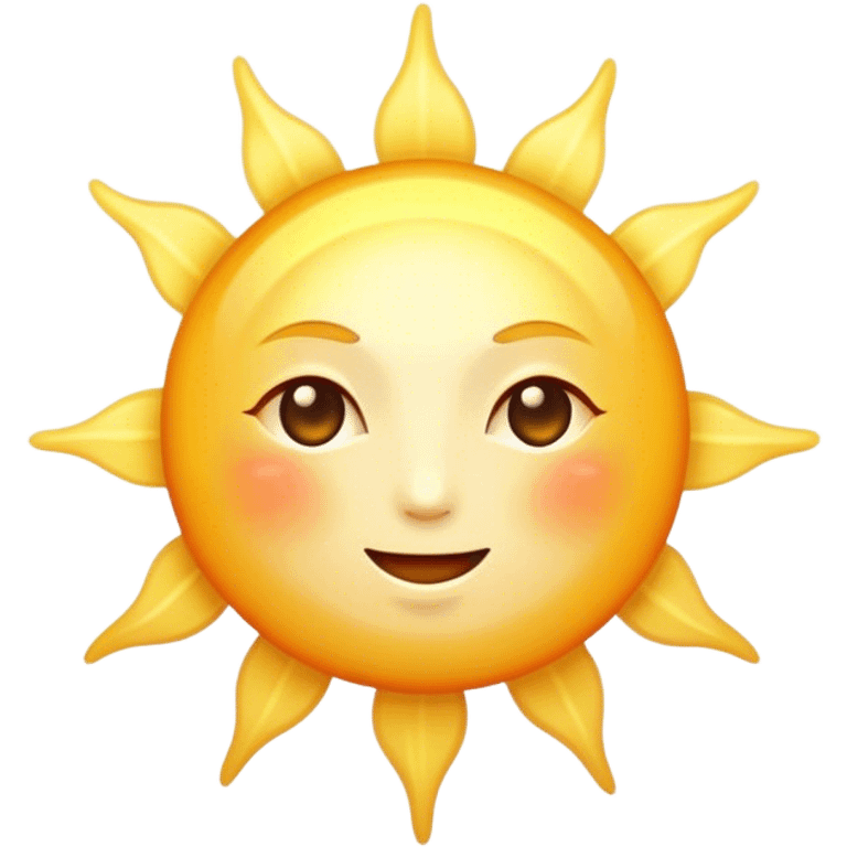 Cinematic Realistic Sunshine Emoji, Warm and golden, with soft rays of light streaming down from a bright, glowing sun. The golden hue bathes the world in warmth, uplifting the spirit and bringing a sense of joy and radiance. Soft glowing outline, capturing the essence of happiness, warmth, and light in a beautiful sunny day! emoji