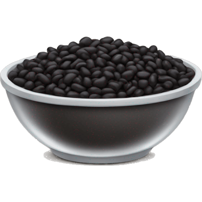 a bowl of black beans emoji