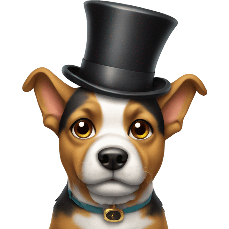 dog with tophat emoji