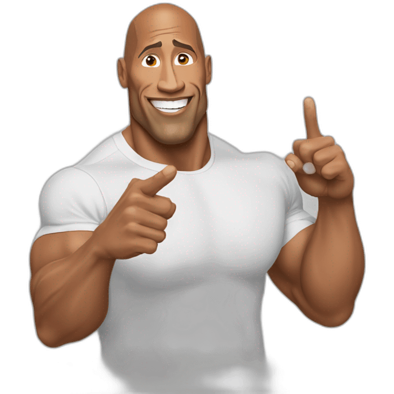 dwayne the rock johnson pointing to the side emoji