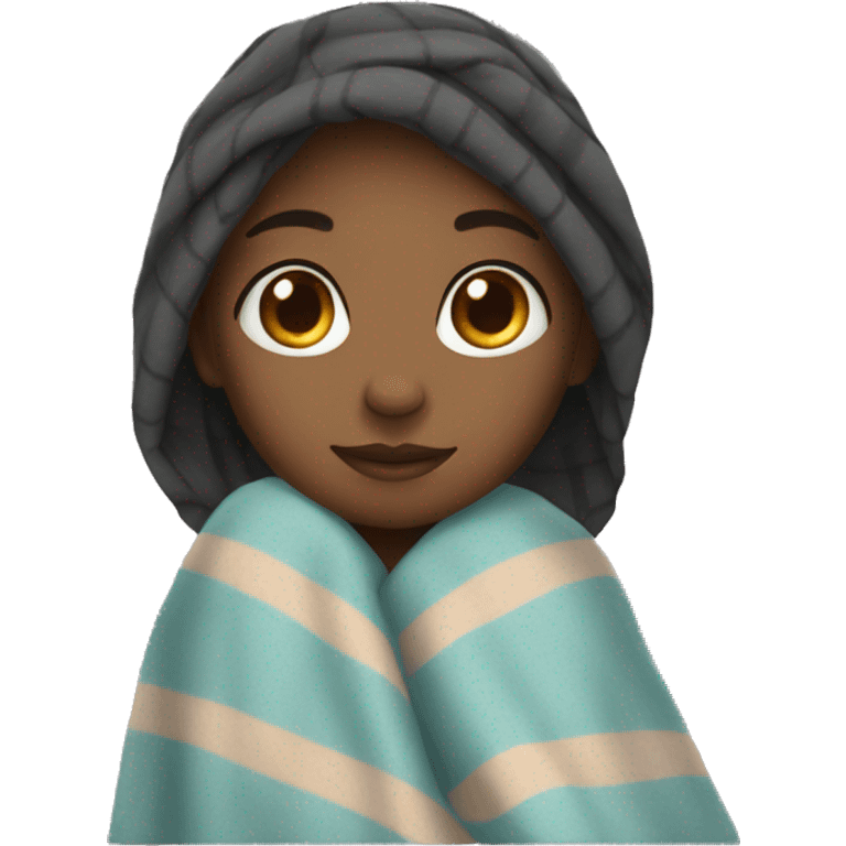 girl with a blanket emoji