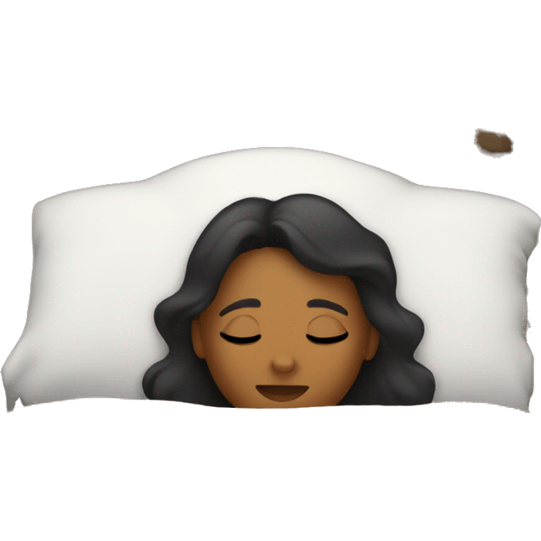 a girl sleeping in her bed with a christmas tree behind her bed emoji