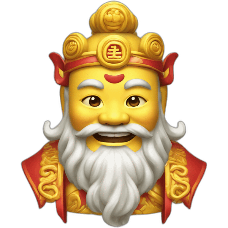 Smiling photo realistic enchanting chinese god of Fortune emoji