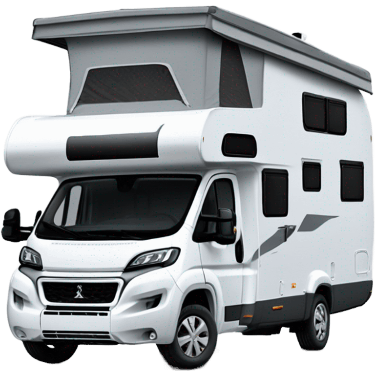 Peugeot Boxer als Camper in Silber mit zwei eingebauten Fenster seitlich ohne Austelldach emoji