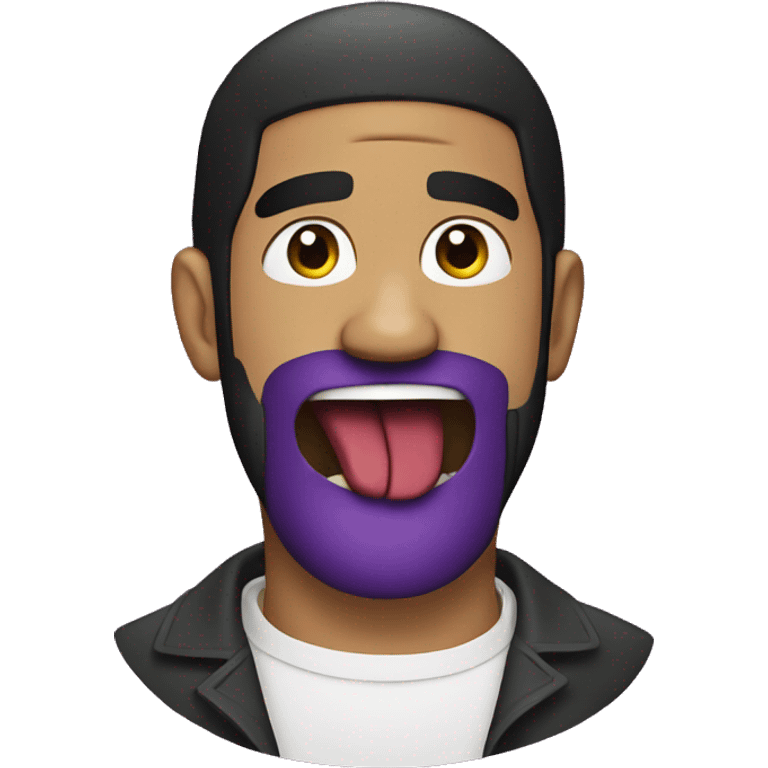 Drake eating aubergine emoji