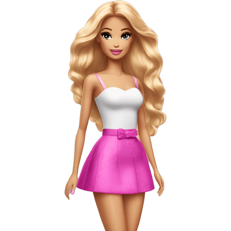 Barbie com sombrinha emoji