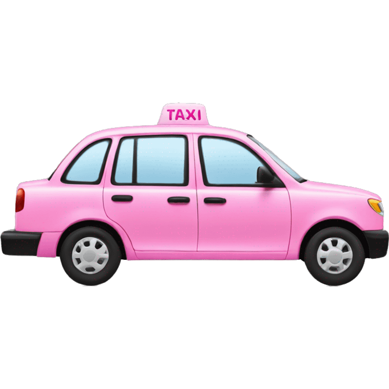 pink taxi emoji