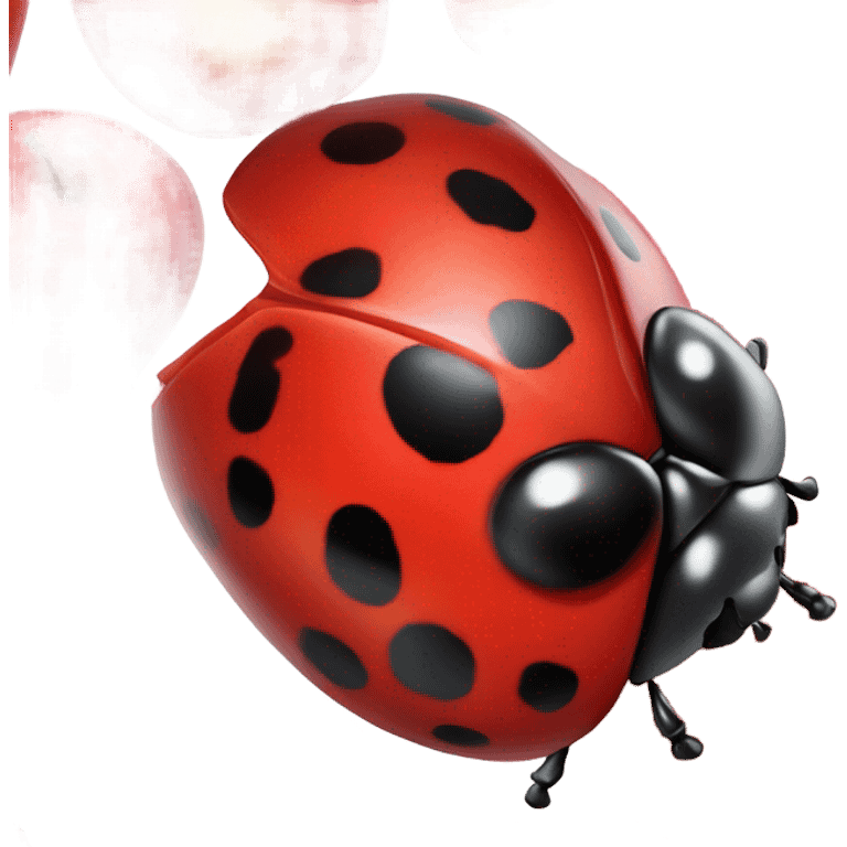 ladybug eating apple emoji