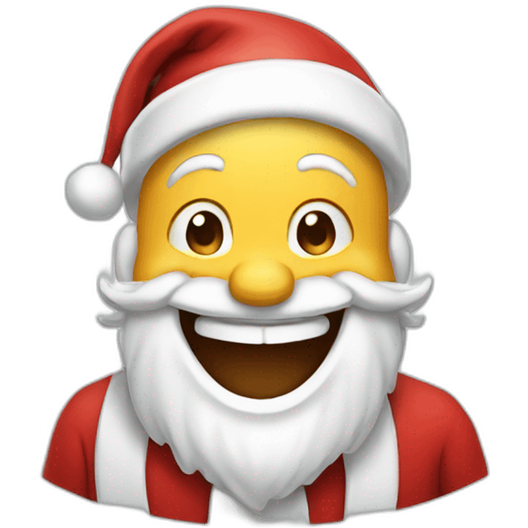 santa laughing emoji