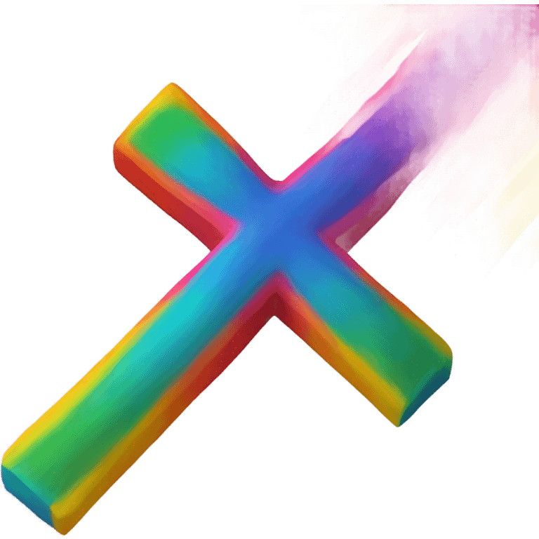 Rainbow cross emoji