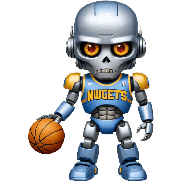 Terminator robot wearing a Denver Nuggets jersey emoji