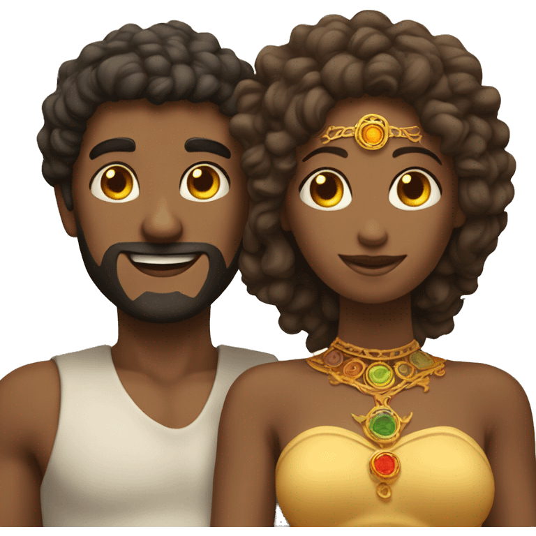 Chakra man and woman lovers emoji