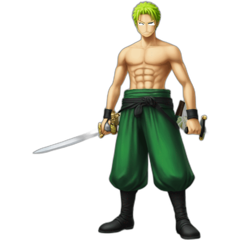 Zoro-from-one-piece-full-body-and-swords emoji