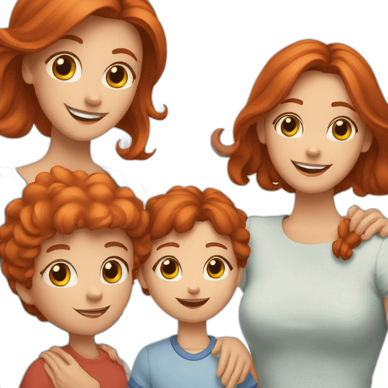 family-photo-a-a;-red-haired-dad-beard,-brown-haired-mom, red-haired-rabbit-blue-eyes emoji