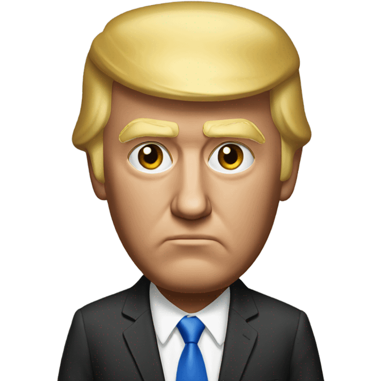 Trump photorealistic serious emoji