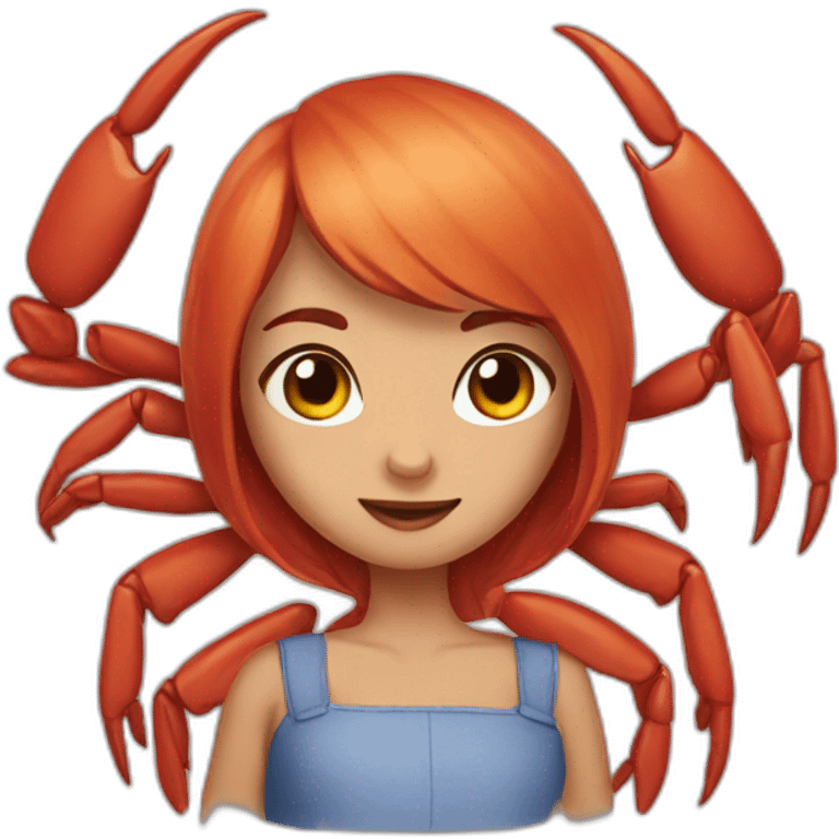 crab girl emoji