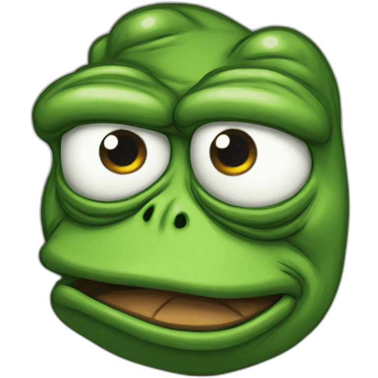 pepe frog with glass angry emoji