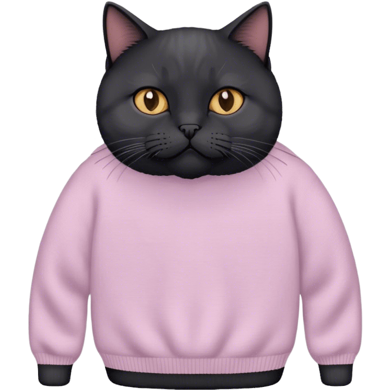 black british cat in pastel sweater emoji