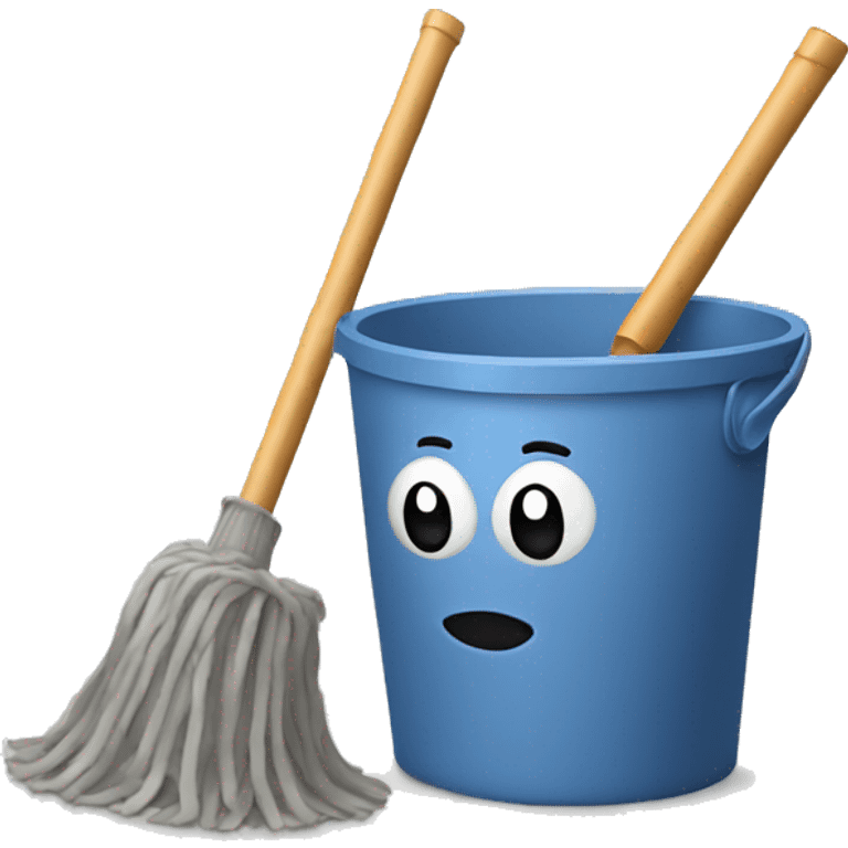 Bucket and mop emoji