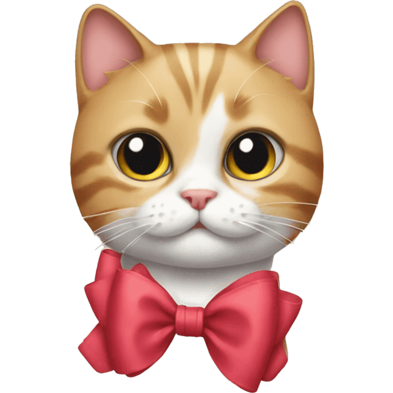 Cat with a bow emoji