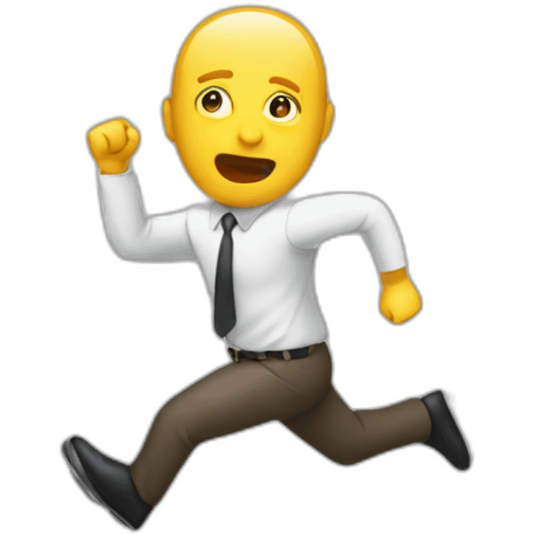 running away from a meeting emoji