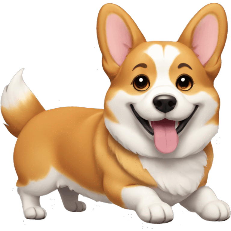 happy corgi emoji