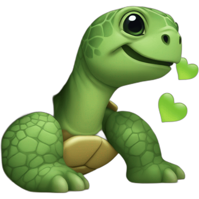 Turtle love emoji