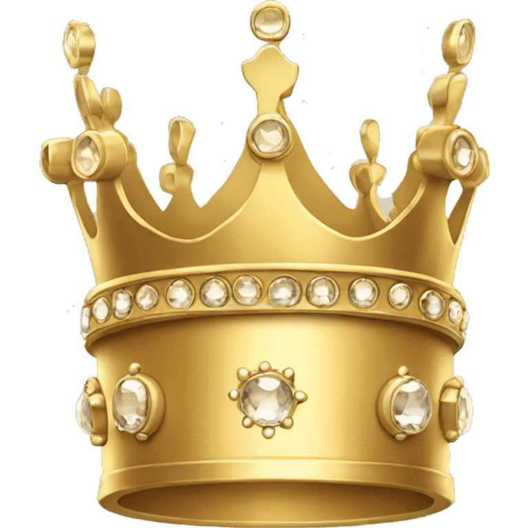 gold crown with light gold jewels on  emoji