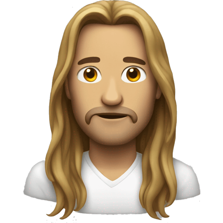 man with long hairs emoji