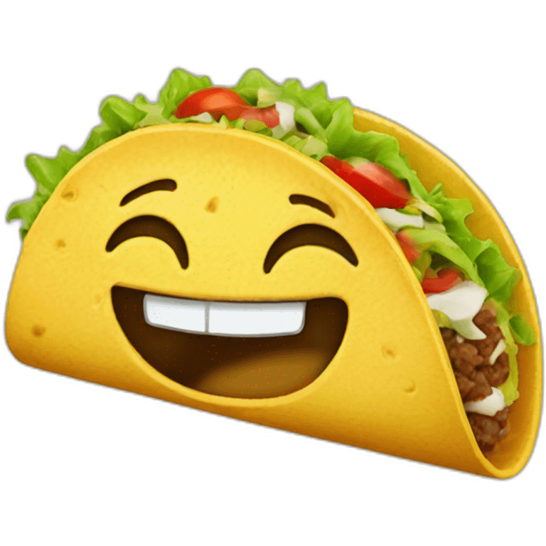 laughing taco emoji