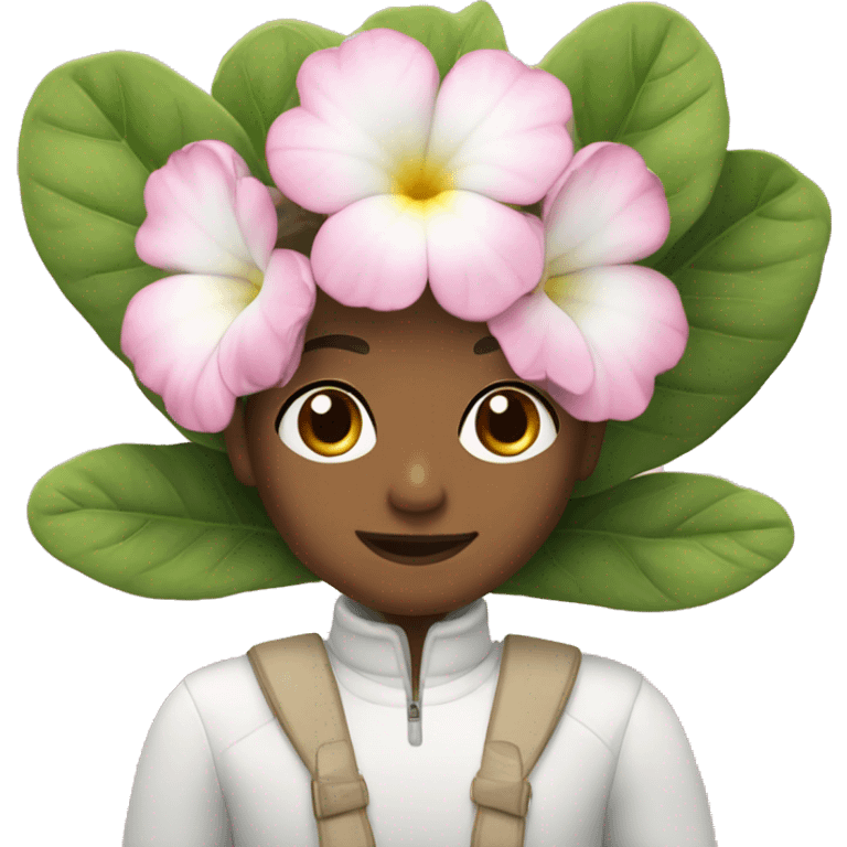 white and pink primrose emoji