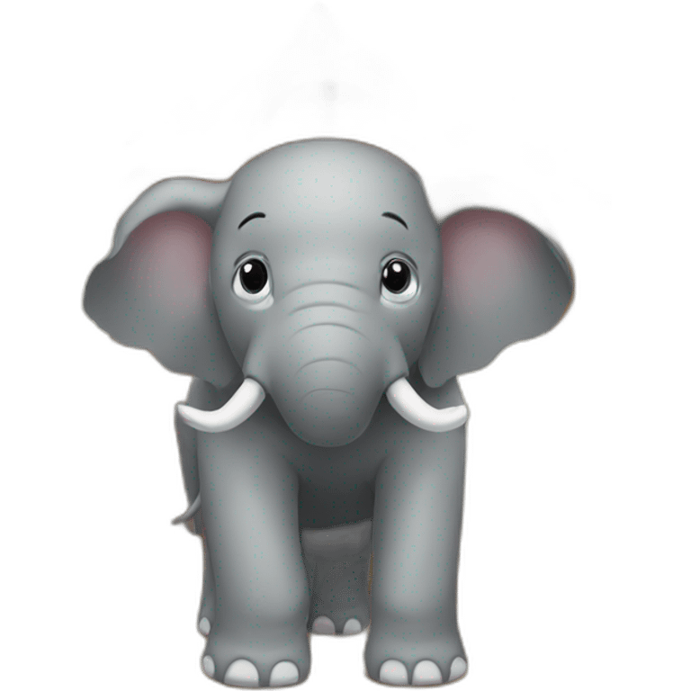 Elephant in a house emoji