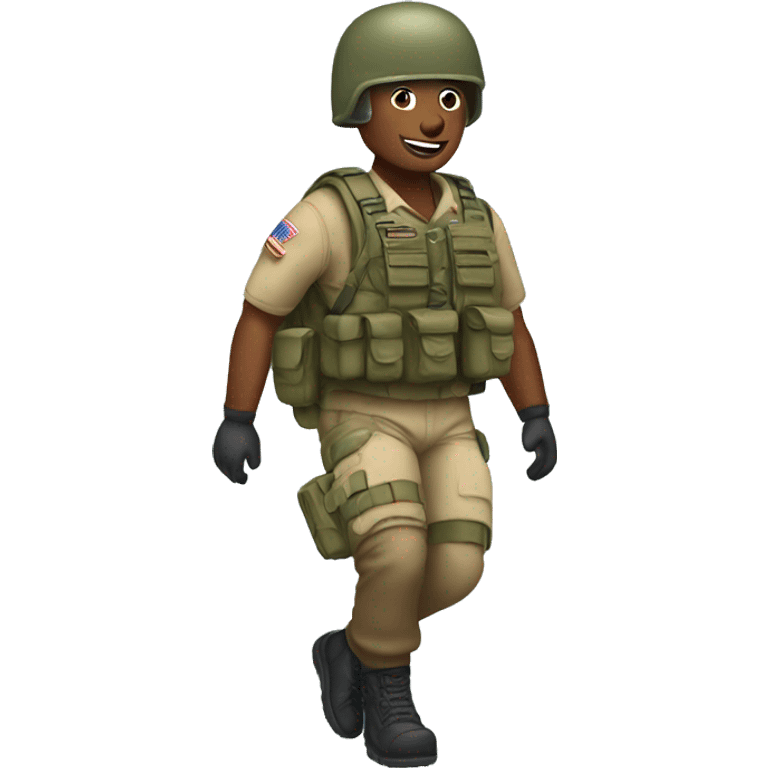 Paratrooper with a prosthetic leg emoji