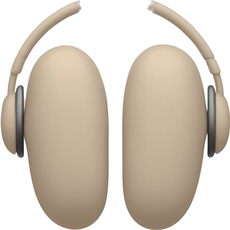 Beige coloured AirPod max headphones no human  emoji