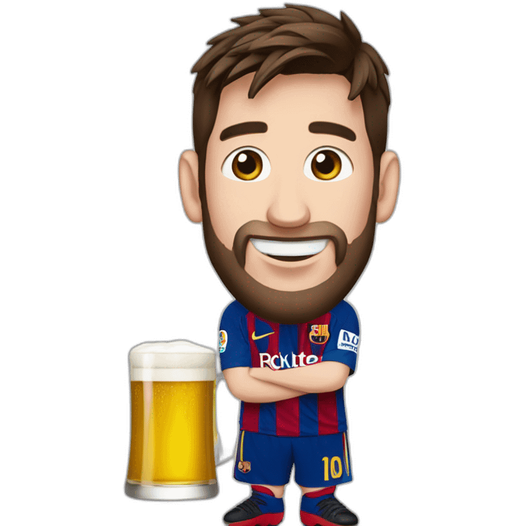 Messi qui boit de la bière  emoji