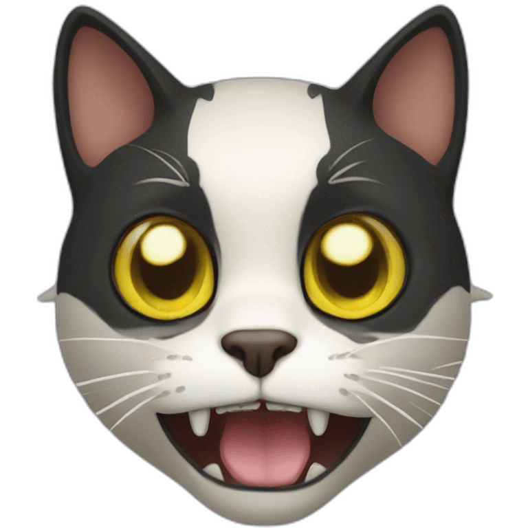 cat with a frankenstein head emoji