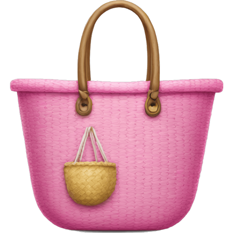 Beach bag pink emoji