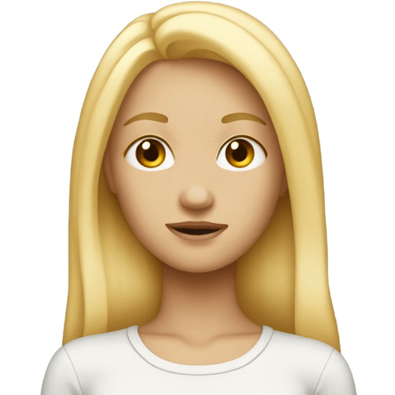 Blonde girl who doesn’t know  emoji