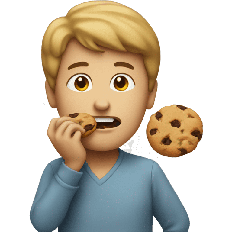 Person eating a cookie emoji