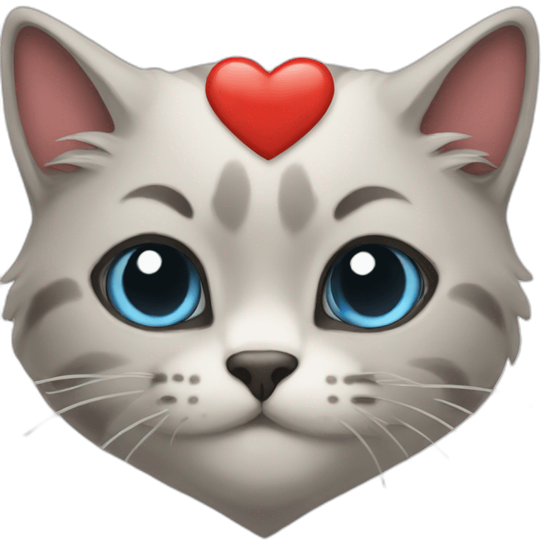 Cats kiss heart emoji