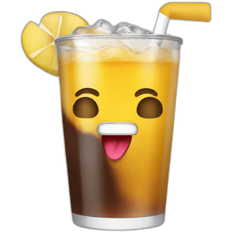 Macron drink à bear emoji