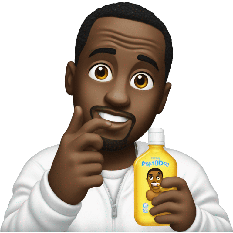 p diddy holding baby oil emoji