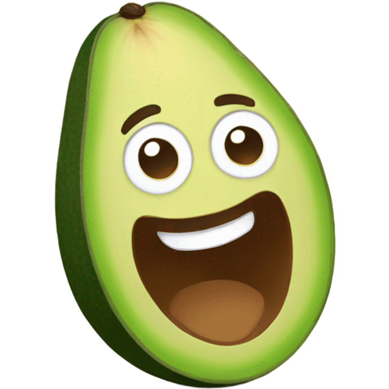 avocado joyful expression emoji