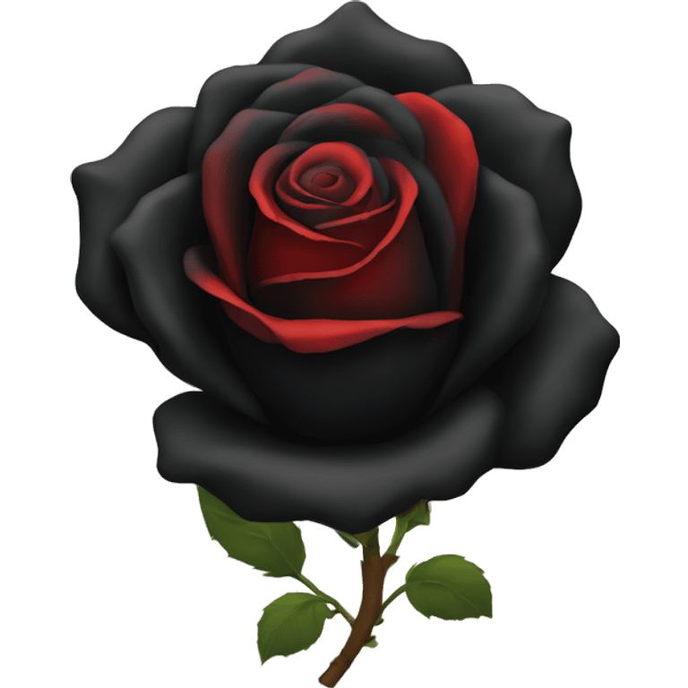 black rose with red paint emoji