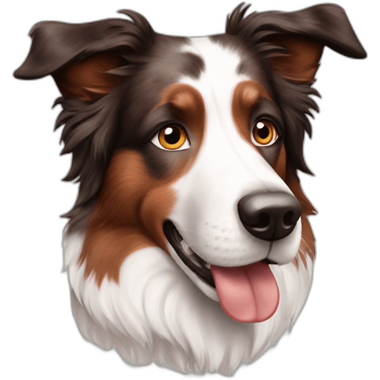 red merle blue eyed border collie emoji