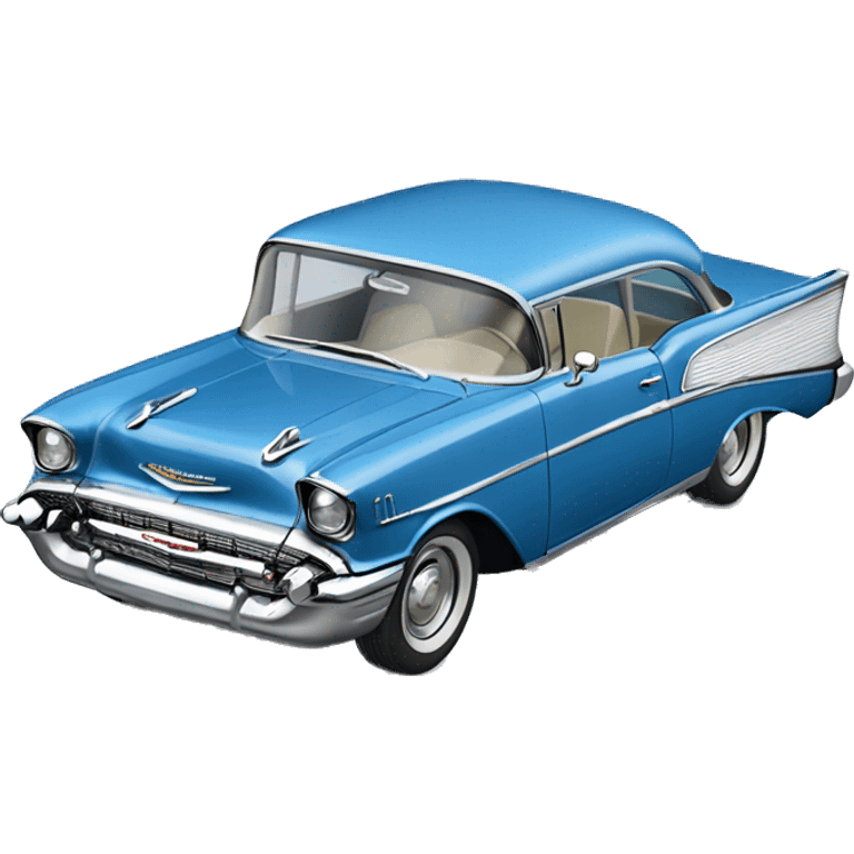 Blue 1957 Chevrolet bel air emoji