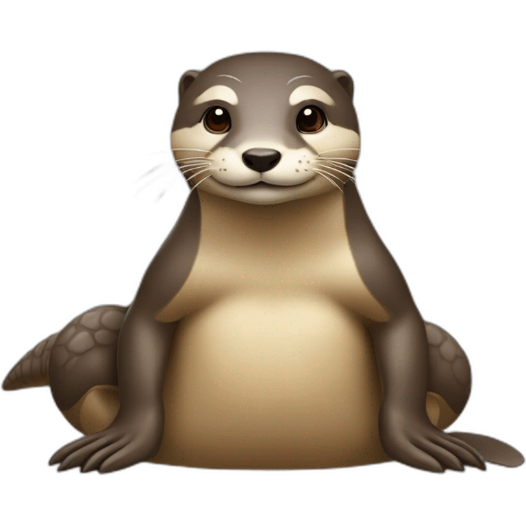 Loutre sur tortue emoji