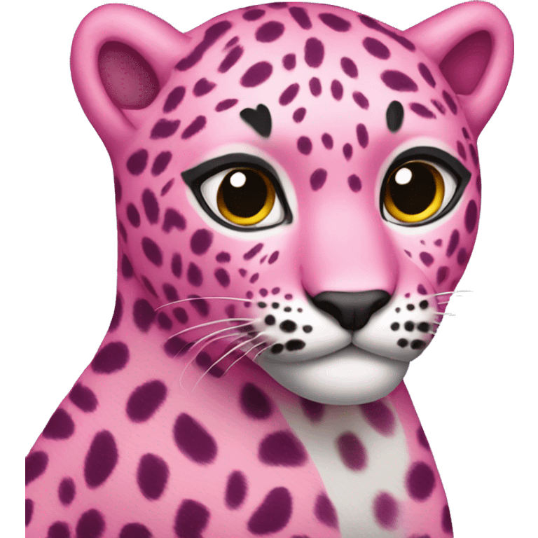 Pink leopard  emoji