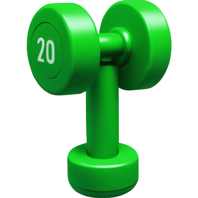 Green dumbbells emoji