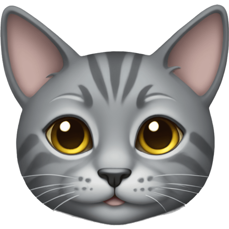 cute grey cat emoji